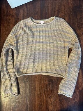 Girls Design History Pastel Stripe Ribbed Crewneck Sweater